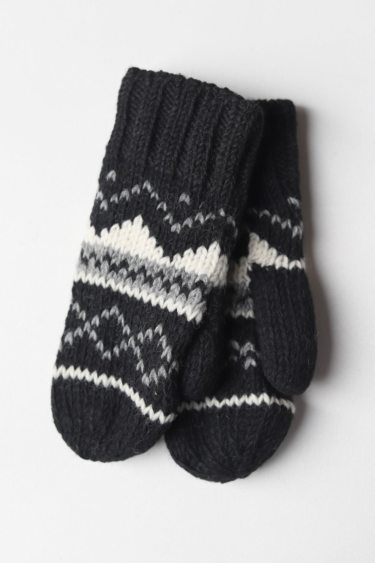 Montana 100% Wool Texting Mittens - Black