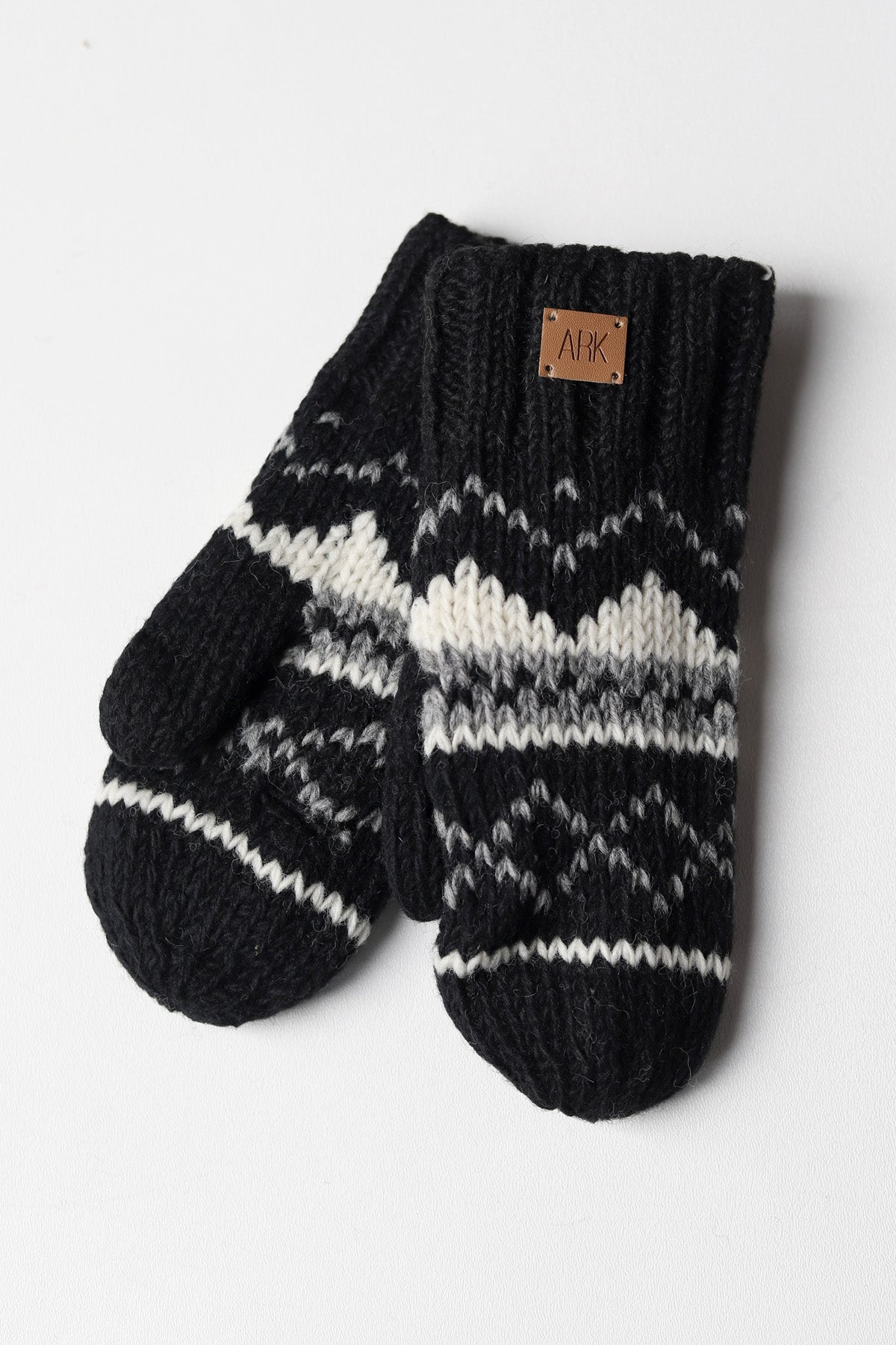 Montana 100% Wool Texting Mittens - Black - FINAL SALE