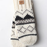 Montana 100% Wool Texting Mittens - White