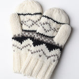 Montana 100% Wool Texting Mittens - White