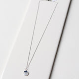 Mother of Pearl on Stainless Steel Disc Necklace - Silver - Baubles + Bobbies