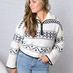 Mountain Roads Qtr Zip Sweater by Sage the Label