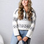 Mountain Roads Qtr Zip Sweater by Sage the Label