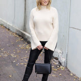 NIA Aubrey Stone Ribbed Sweater - Final Sale