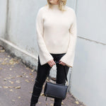 NIA Aubrey Stone Ribbed Sweater - Final Sale