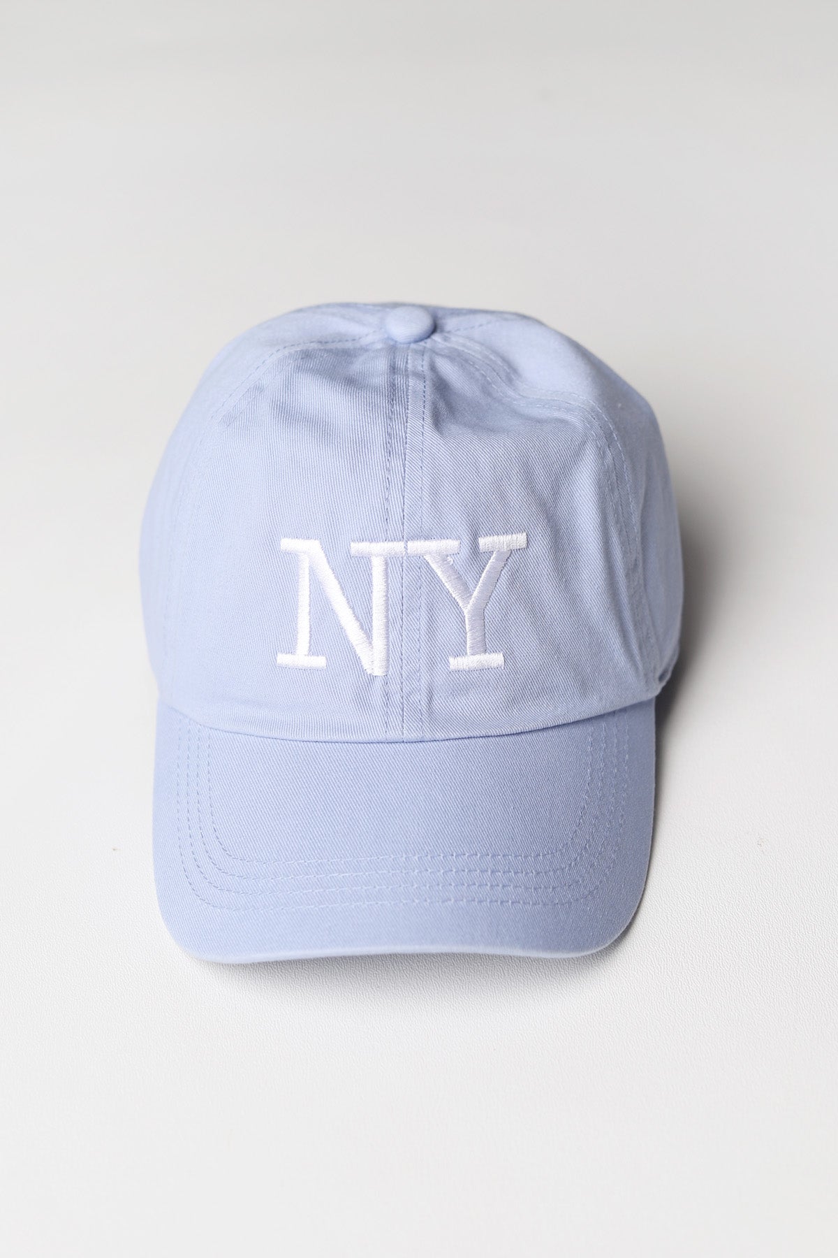 NY Embroidery Baseball Cap - Light Blue - FINAL SALE