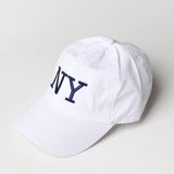 NY Embroidery Baseball Cap - White