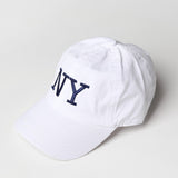 NY Embroidery Baseball Cap - White - FINAL SALE