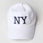 NY Embroidery Baseball Cap - White - FINAL SALE