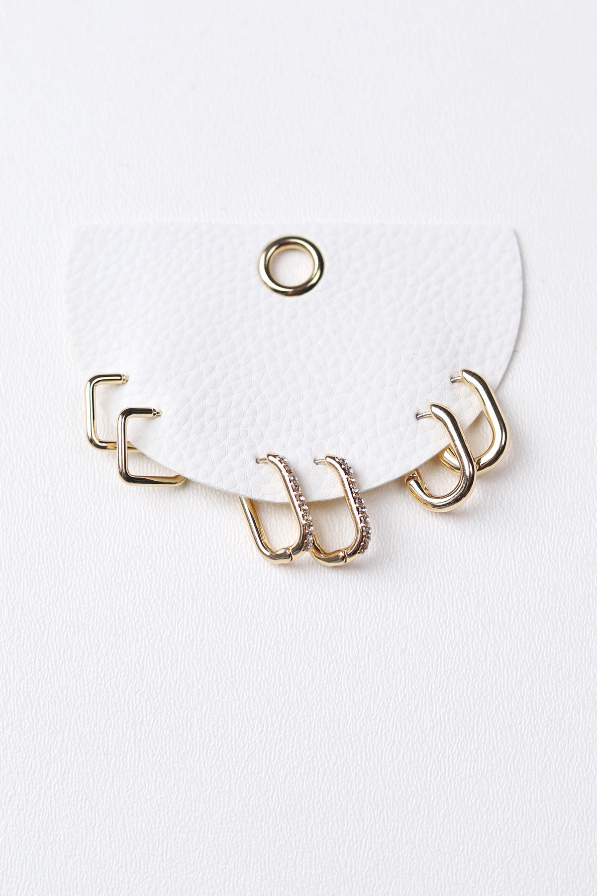 Nadia Three Pair Hoop Earrings Set - Gold