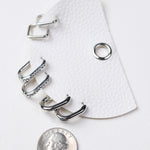 Nadia Three Pair Hoop Earrings Set - Silver