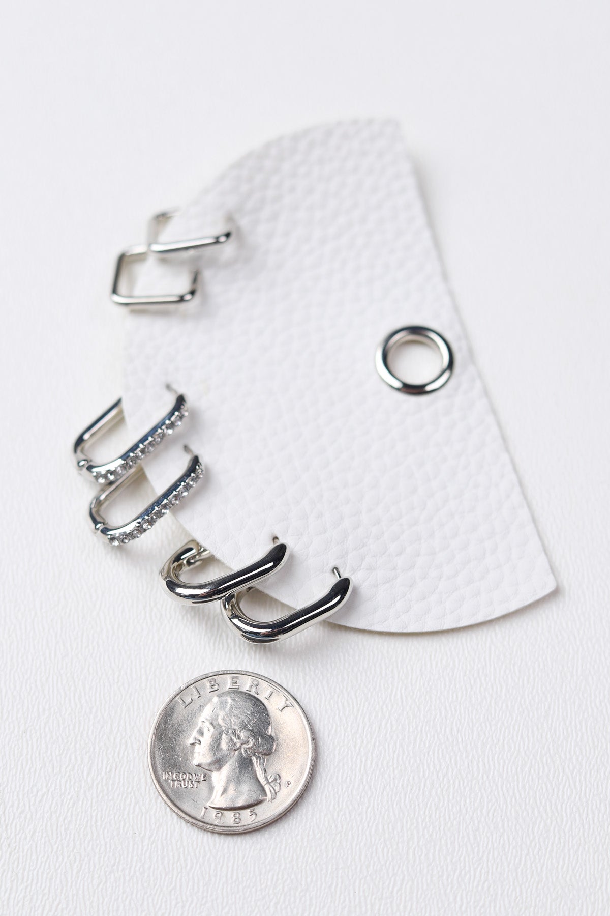 Nadia Three Pair Hoop Earrings Set - Silver