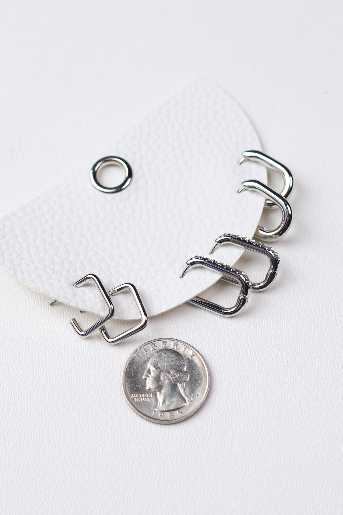 Nadia Three Pair Hoop Earrings Set - Silver