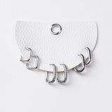 Nadia Three Pair Hoop Earrings Set - Silver