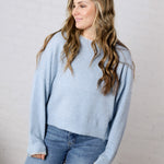 Nadine Relaxed Knit Pullover - Blue