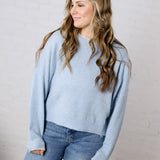 Nadine Relaxed Knit Pullover - Blue