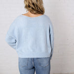 Nadine Relaxed Knit Pullover - Blue