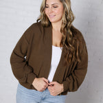 Nessa Cropped Cardigan - Brown
