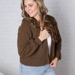 Nessa Cropped Cardigan - Brown