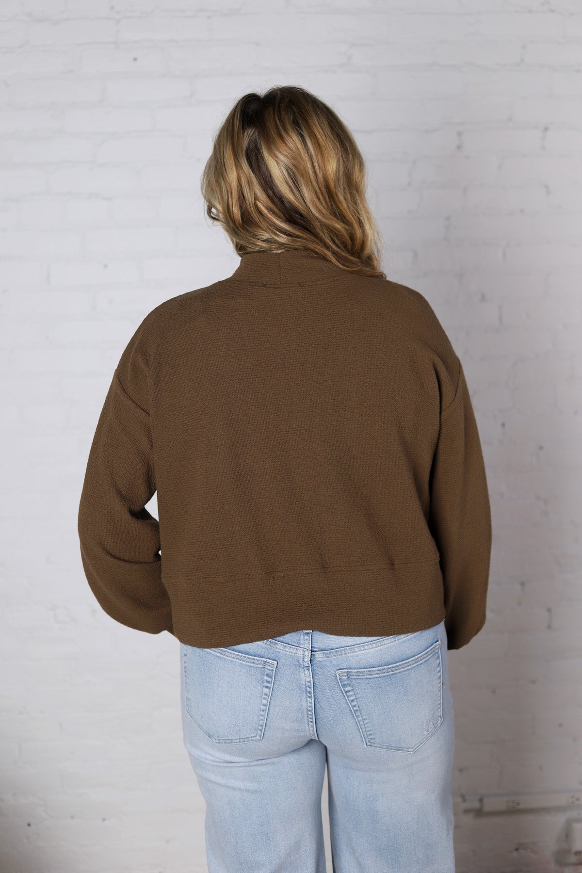 Nessa Cropped Cardigan - Brown