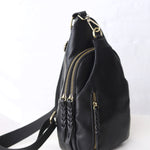 Nikki Dual Compartment Crossbody Sling Bag - Black