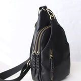 Nikki Dual Compartment Crossbody Sling Bag - Black