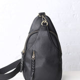 Nikki Dual Compartment Crossbody Sling Bag - Black