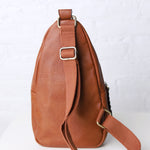 Nikki Dual Compartment Crossbody Sling Bag - Brown