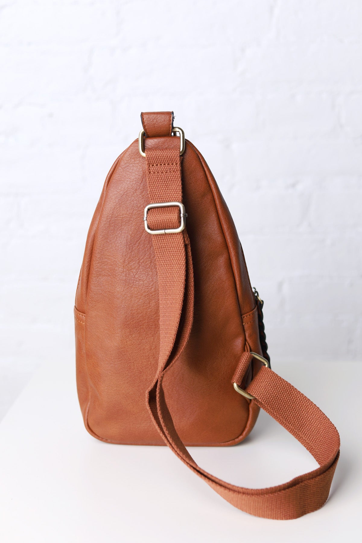 Nikki Dual Compartment Crossbody Sling Bag - Brown