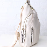 Nikki Dual Compartment Crossbody Sling Bag - Ivory