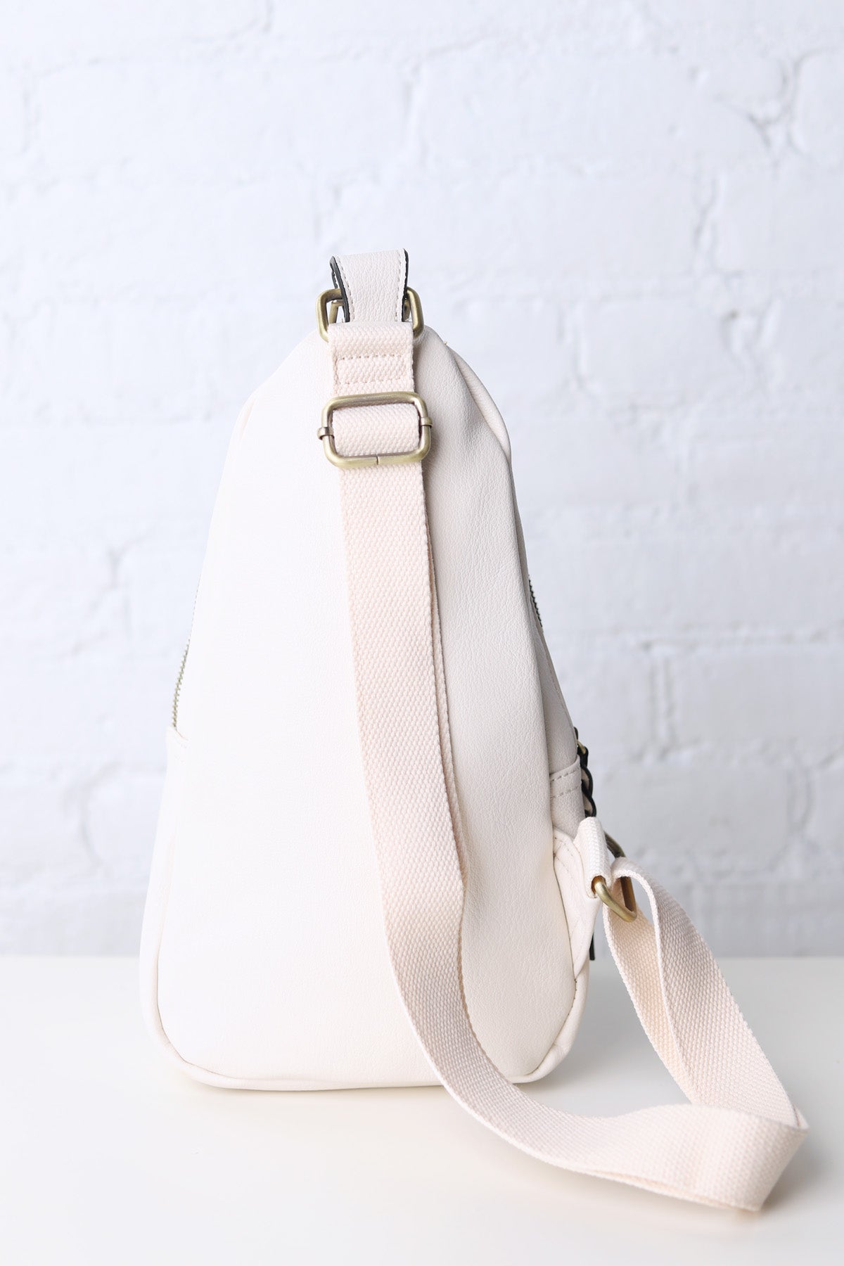 Nikki Dual Compartment Crossbody Sling Bag - Ivory