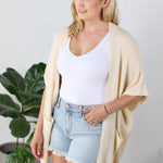 Nixie Oversized Drop Shoulder Cardigan - Cream - FINAL SALE