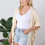 Nixie Oversized Drop Shoulder Cardigan - Cream - FINAL SALE