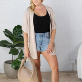 Nixie Oversized Drop Shoulder Cardigan - Shell - FINAL SALE