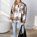 Noemi Button Down Check Pattern Jacket