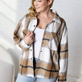 Noemi Button Down Check Pattern Jacket