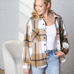 Noemi Button Down Check Pattern Jacket