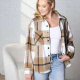 Noemi Button Down Check Pattern Jacket