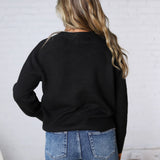 Noemie Relaxed Fit Everyday Sweater - Black