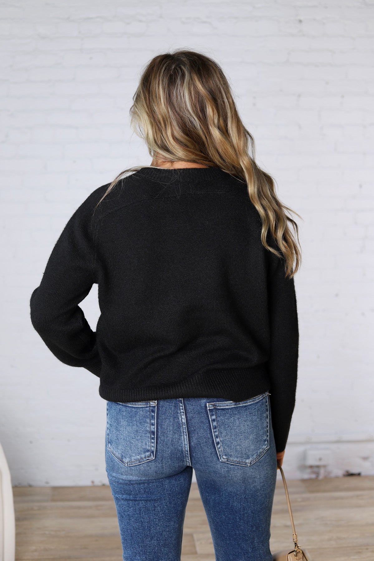 Noemie Relaxed Fit Everyday Sweater - Black