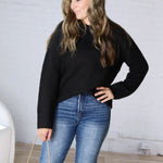 Noemie Relaxed Fit Everyday Sweater - Black