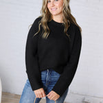 Noemie Relaxed Fit Everyday Sweater - Black
