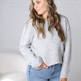 Noemie Relaxed Fit Everyday Sweater - Heather Grey