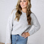 Noemie Relaxed Fit Everyday Sweater - Heather Grey