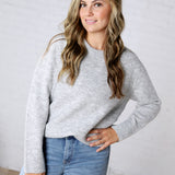 Noemie Relaxed Fit Everyday Sweater - Heather Grey