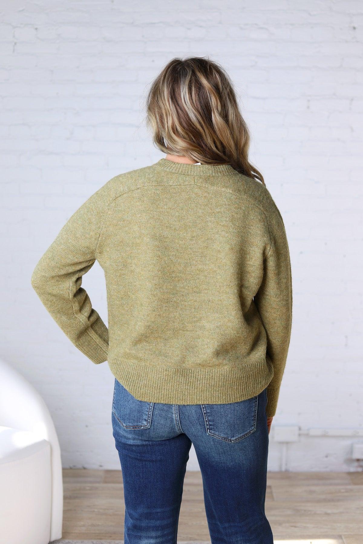 Noemie Relaxed Fit Everyday Sweater - Moss