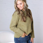 Noemie Relaxed Fit Everyday Sweater - Moss