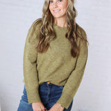Noemie Relaxed Fit Everyday Sweater - Moss