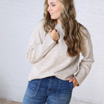 Noemie Relaxed Fit Everyday Sweater - Taupe