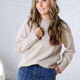 Noemie Relaxed Fit Everyday Sweater - Taupe